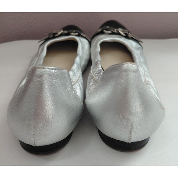 AGL Monika Cap Toe Ballet Leather Flats Sz 38.5 US 8.5 Slip On Shoes - Picture 4 of 11
